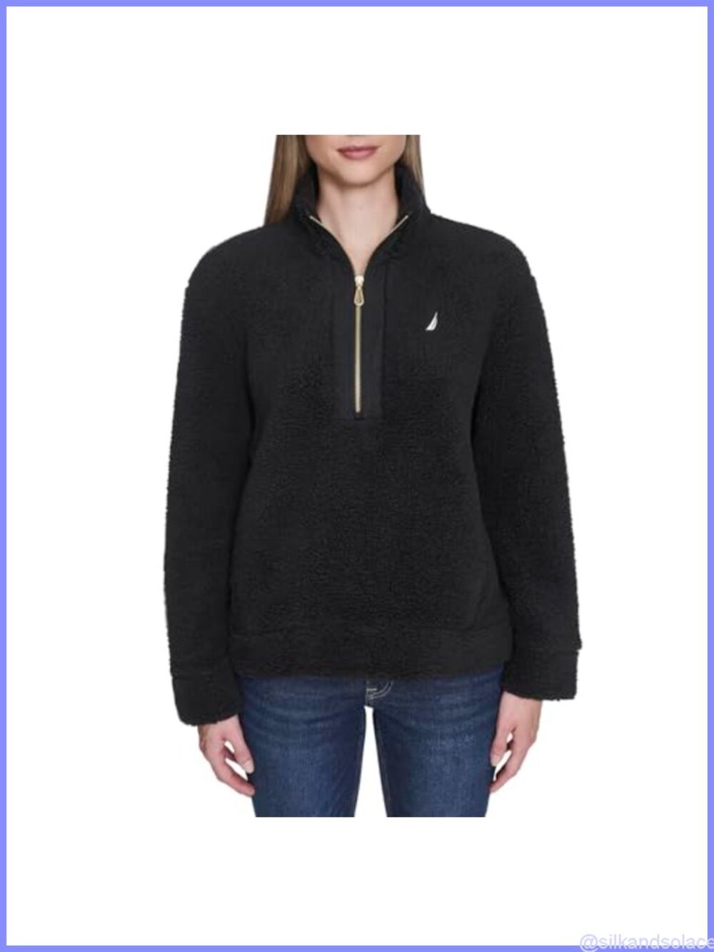 Mockneck Fleece Sweater Pullover 1/4 Zip Sherpa Sweatshirt